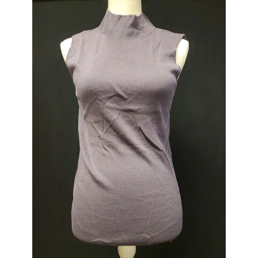 St. John Purple Lavender Sleeveless Tunic Top Blouse Shirt Size Medium NWT New